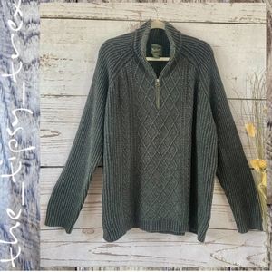Woolrich Onyx Heather Fisherman Sweater XXL